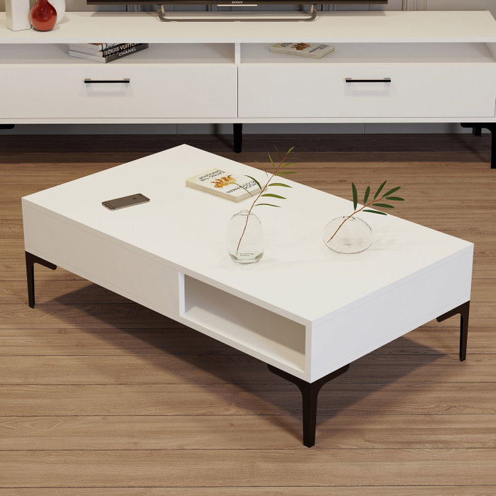 Hanah Home Istanbul Mesa de Centro Blanca